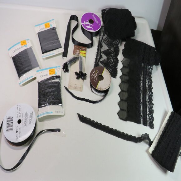 Real Black Trim, Beaded Tassel, Sequins items (like new) - Picture 1 of 15